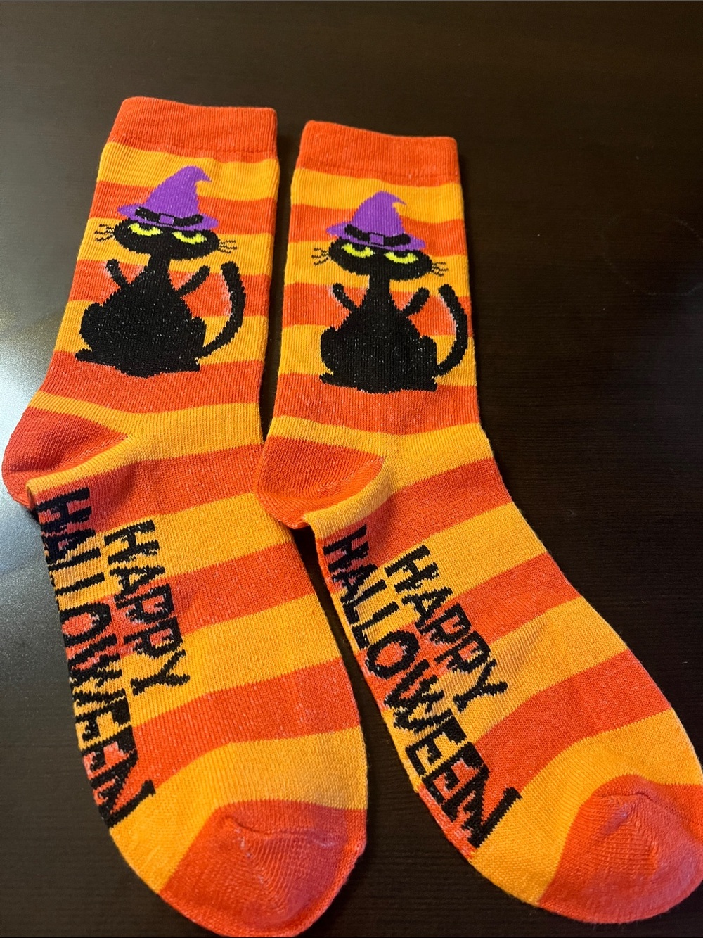 Cat Gothic Halloween Witch Hats Socks - Picture 2 of 5